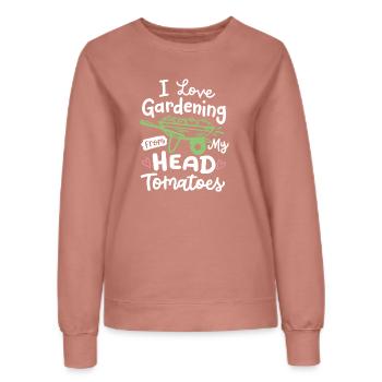 Gartenarbeit Gärtner - Frauen Sweatshirt - Altrosa - Vorne - AI Model Female 172 dark (172cm)
