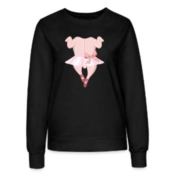 Ballerina Brathähnchen mit Tütü und Ballettschuhe - Frauen Sweatshirt - Schwarz - Vorne - AI Model Female 172 light (172cm)