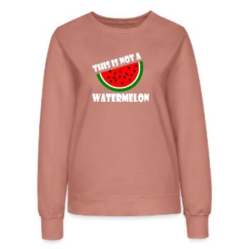 THIS IS NOT A WATERMELON - Frauen Sweatshirt - Altrosa - Vorne - AI Model Female 172 dark (172cm)