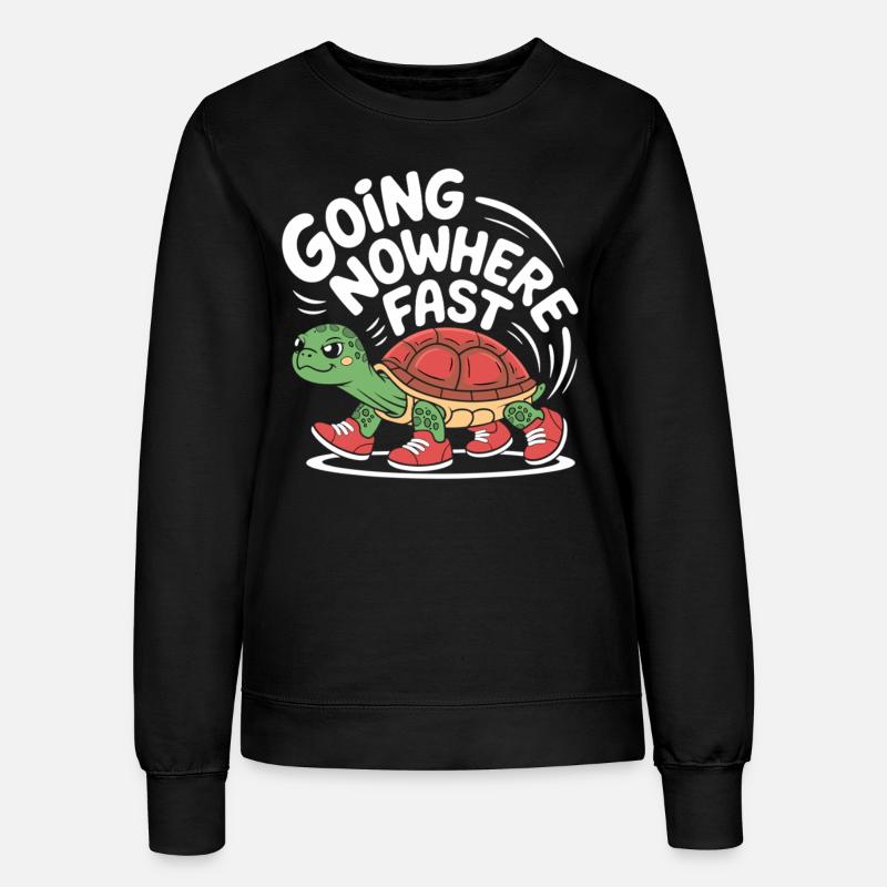 Rythme de tortue avec style - Sweat Femme - noir