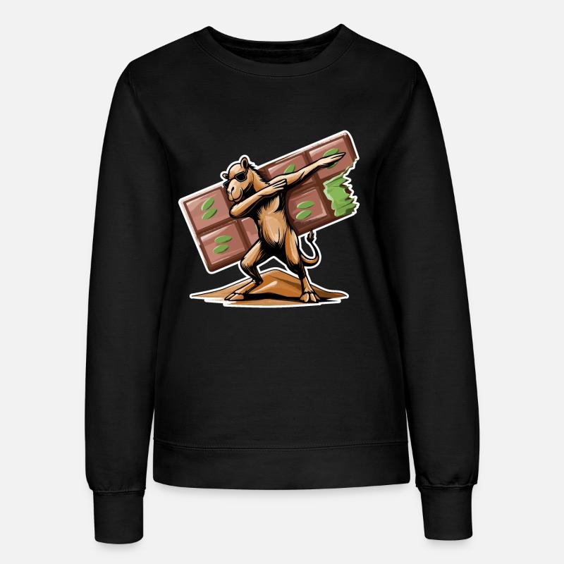 Dabbing Dromedary & Dubai Chocolate - Women’s Sweatshirt - black