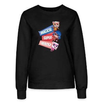 Talking Tom & Friends X Miraculous Superhéros - Sweat Femme - noir - Devant - AI Model Female 172 light (172cm)