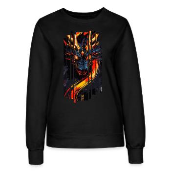 Dragon fantasy rouge - Sweat Femme - noir - Devant - AI Model Female 172 light (172cm)