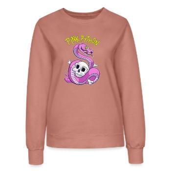 Pink Python - Frauen Sweatshirt - Altrosa - Vorne - AI Model Female 172 dark (172cm)