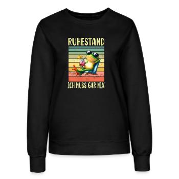 Ruhestand Rentner Pension - Frauen Sweatshirt - Schwarz - Vorne - AI Model Female 172 light (172cm)