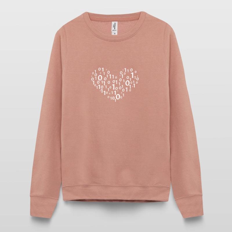 Heart binary coding Women’s Sweatshirt