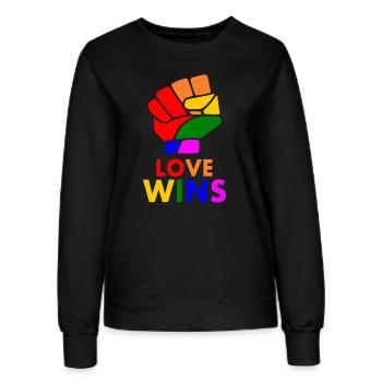 Love wins - Frauen Sweatshirt - Schwarz - Vorne - AI Model Female 172 light (172cm)