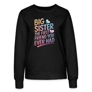 Sister Sibling Family - Women’s Sweatshirt - black - Front - AI Model Female 172 light (172cm)