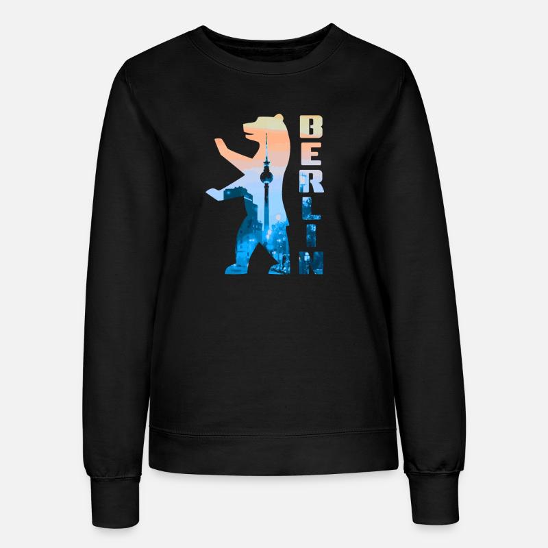 Berlin Bear Silhouette - Women’s Sweatshirt - black