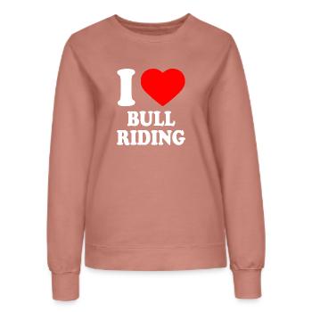 I love bull riding - Frauen Sweatshirt - Altrosa - Vorne - AI Model Female 172 dark (172cm)