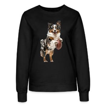 Australischer Schäferhund - Frauen Sweatshirt - Schwarz - Vorne - AI Model Female 172 light (172cm)