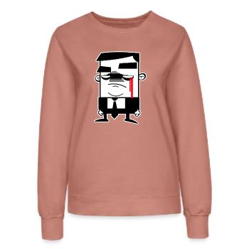 Hombre Grises: Anonym, Freiheit & Protest - Frauen Sweatshirt - Altrosa - Vorne - AI Model Female 172 dark (172cm)