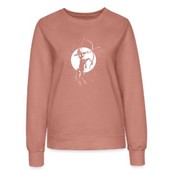 Schütze - Frauen Sweatshirt - Altrosa - Vorne - AI Model Female 172 dark (172cm)