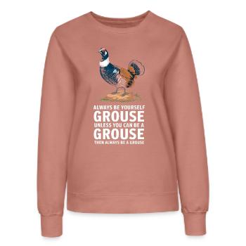 Auerhahn - Frauen Sweatshirt - Altrosa - Vorne - AI Model Female 172 dark (172cm)