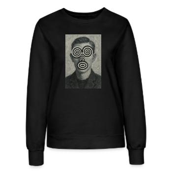 Illusion d’optique du visage - Sweat Femme - noir - Devant - AI Model Female 172 light (172cm)