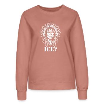 Silhouette du chef autochtone - Sweat Femme - rose poudré - Devant - AI Model Female 172 dark (172cm)