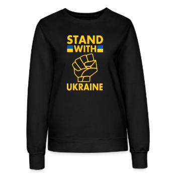stand with ukraine - Frauen Sweatshirt - Schwarz - Vorne - AI Model Female 172 light (172cm)