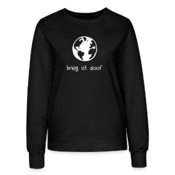Krieg ist doof - Frauen Sweatshirt - Schwarz - Vorne - AI Model Female 172 light (172cm)