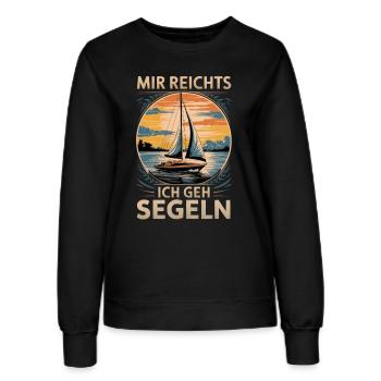 I've had enough I'm going sailing retro sailboat skipper - Women’s Sweatshirt - black - Front - AI Model Female 172 light (172cm)