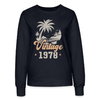 Geburtstag 1978 Palmen - Frauen Sweatshirt - Navy - Vorne - AI Model Female 172 light (172cm)