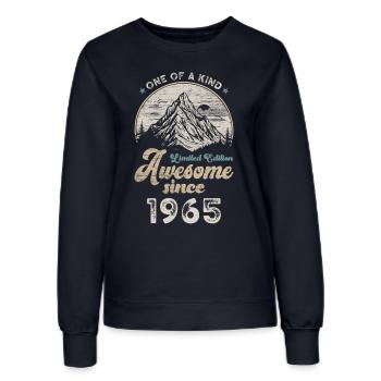 1965 Anniversaire Berge - Sweat Femme - marine - Devant - AI Model Female 172 light (172cm)