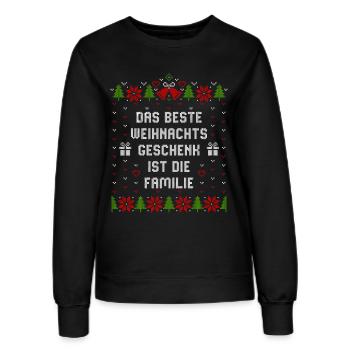 Das beste Weihnachtsgeschenk ist die Familie - Frauen Sweatshirt - Schwarz - Vorne - AI Model Female 172 light (172cm)