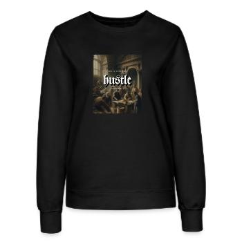 Hustle Renaissance Gemälde Männer zählen Gold - Frauen Sweatshirt - Schwarz - Vorne - AI Model Female 172 light (172cm)