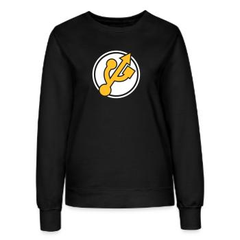 Nerd Superheld - Frauen Sweatshirt - Schwarz - Vorne - AI Model Female 172 light (172cm)