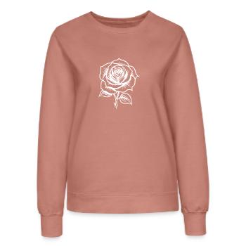 Rose Flower Love - Women’s Sweatshirt - dusky rose - Front - AI Model Female 172 dark (172cm)