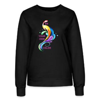 Ayez votre propre couleur, LGBTQ+, Pride, CSD, Arc-en-ciel - Sweat Femme - noir - Devant - AI Model Female 172 light (172cm)