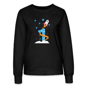 1. Geburtstag Baby Kind Rakete - Frauen Sweatshirt - Schwarz - Vorne - AI Model Female 172 light (172cm)