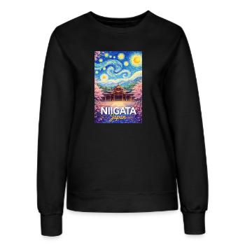 Niigata, Japon - Sweat Femme - noir - Devant - AI Model Female 172 light (172cm)