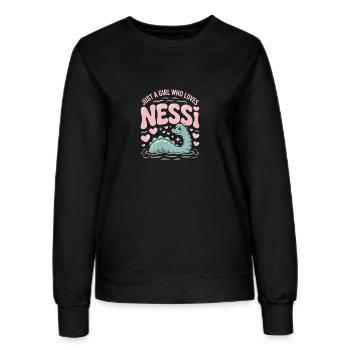 Just a girl who loves Nessi - Women’s Sweatshirt - black - Front - AI Model Female 172 light (172cm)