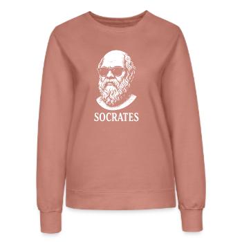 Socrates in Shades - Women’s Sweatshirt - dusky rose - Front - AI Model Female 172 dark (172cm)