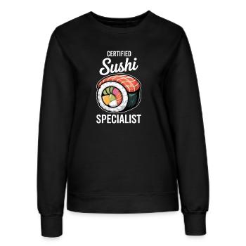 Sushi Dis Japonais Drôle de Cadeau de Sushi - Sweat Femme - noir - Devant - AI Model Female 172 light (172cm)