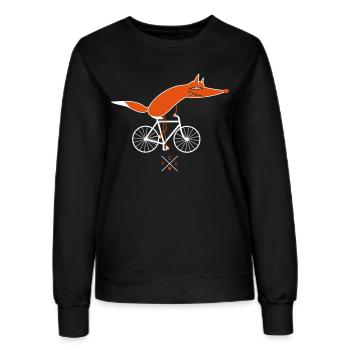 Schlauer Fahrradfahrer (b) - Frauen Sweatshirt - Schwarz - Vorne - AI Model Female 172 light (172cm)