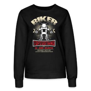 60. Geburtstag Motorradfahrer Motorrad - Frauen Sweatshirt - Schwarz - Vorne - AI Model Female 172 light (172cm)