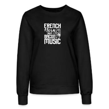 Le cor d’harmonie est le lard de la musique - Sweat Femme - noir - Devant - AI Model Female 172 light (172cm)
