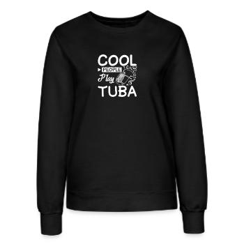 Cool people play tuba - Frauen Sweatshirt - Schwarz - Vorne - AI Model Female 172 light (172cm)