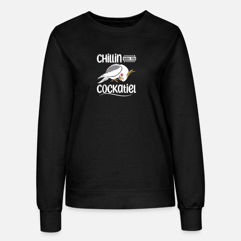 Chillin with my Cockatiel - Women’s Sweatshirt - black