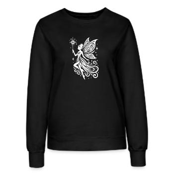 Imaginative fairy with ornate wings - Women’s Sweatshirt - black - Front - AI Model Female 172 light (172cm)