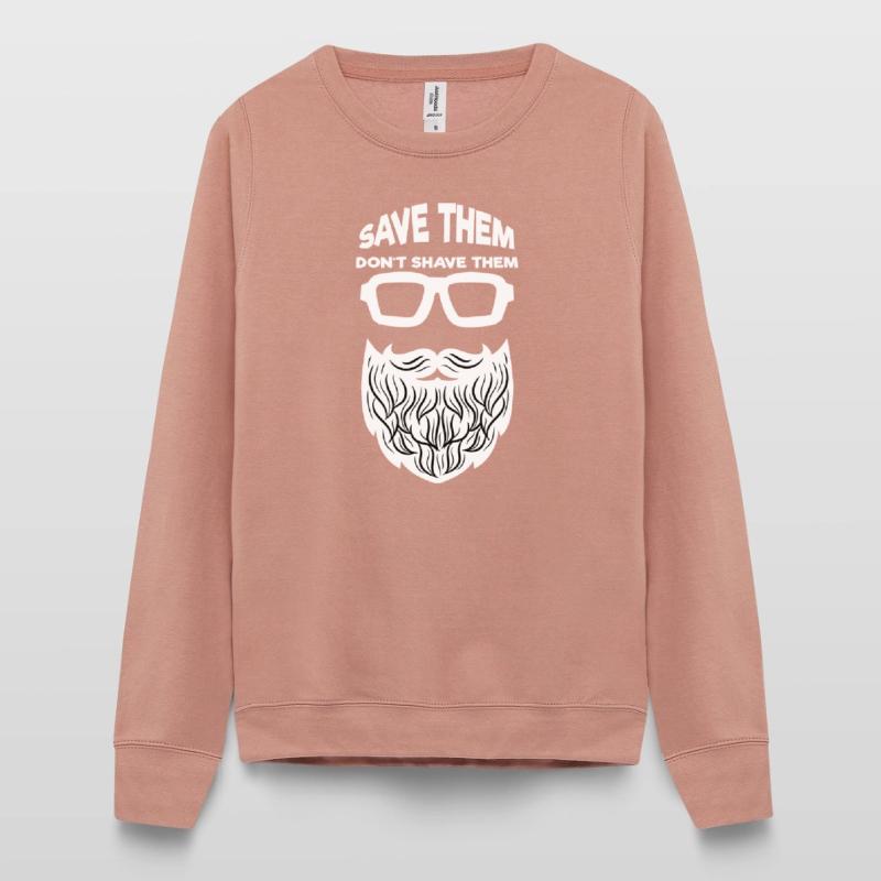 Bartfrisur Bart Rasieren Bartwuchs Statement Frauen Sweatshirt