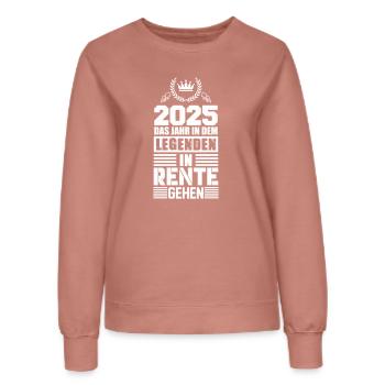 rente 2025 legenden - Frauen Sweatshirt - Altrosa - Vorne - AI Model Female 172 dark (172cm)