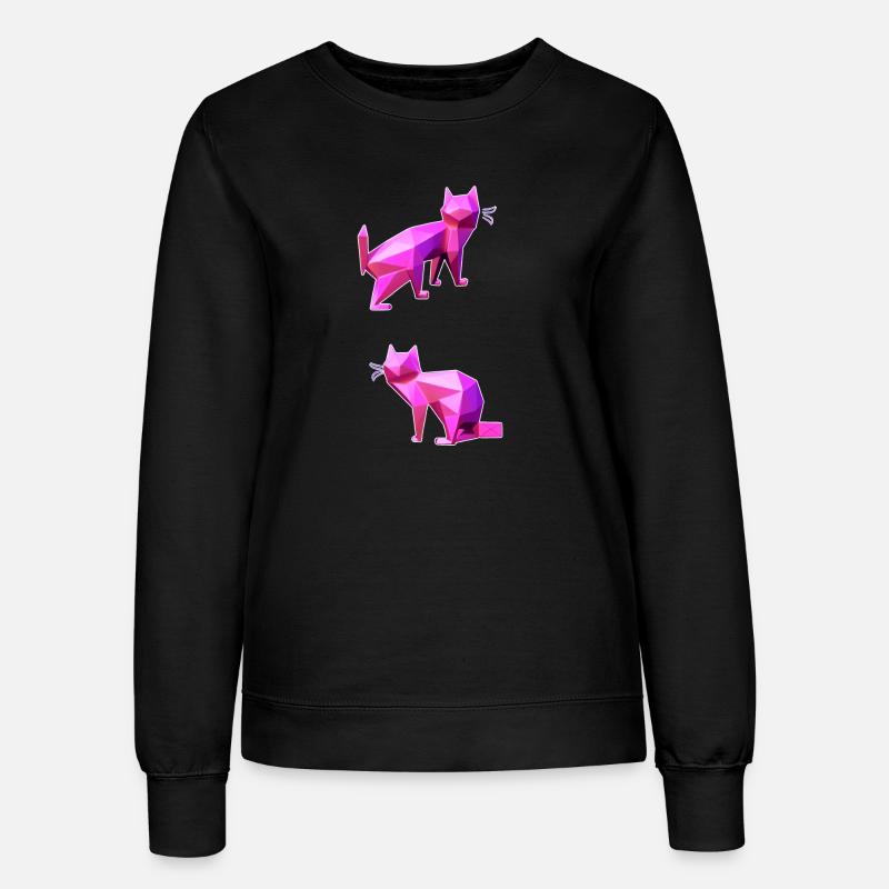Pink Poly Cats Duo - Women’s Sweatshirt - black