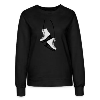 Schlittschuh - Frauen Sweatshirt - Schwarz - Vorne - AI Model Female 172 light (172cm)