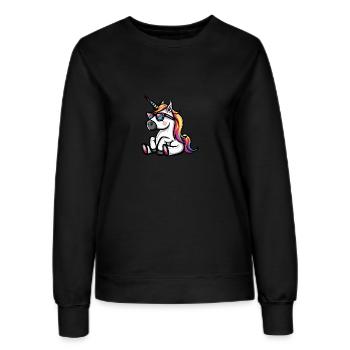 Licorne Cool Animal - Sweat Femme - noir - Devant - AI Model Female 172 light (172cm)