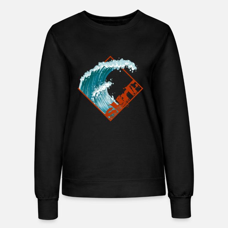 Surf wave surfer surfers - Women’s Sweatshirt - black
