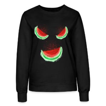Melon Smile - Frauen Sweatshirt - Schwarz - Vorne - AI Model Female 172 light (172cm)