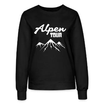 Alpen Berg Berge - Frauen Sweatshirt - Schwarz - Vorne - AI Model Female 172 light (172cm)