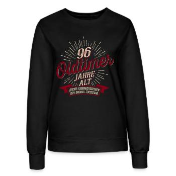 96. Geburtstag Oldtimer - Frauen Sweatshirt - Schwarz - Vorne - AI Model Female 172 light (172cm)